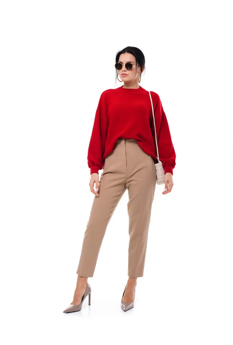 Loose Knit Sweater Rød