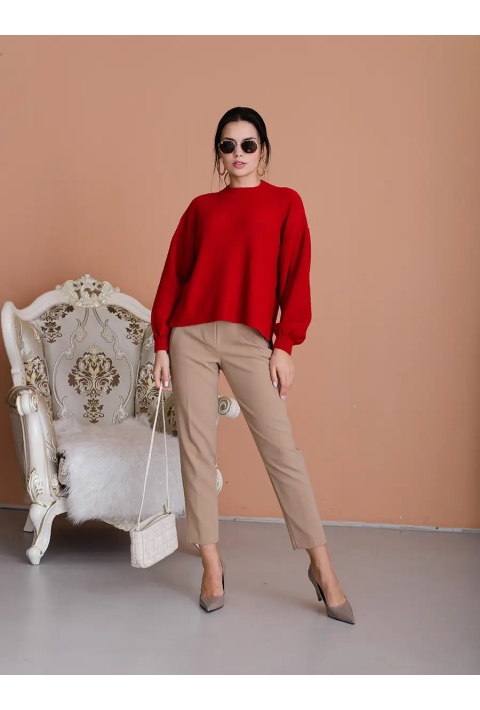 Loose Knit Sweater Rød