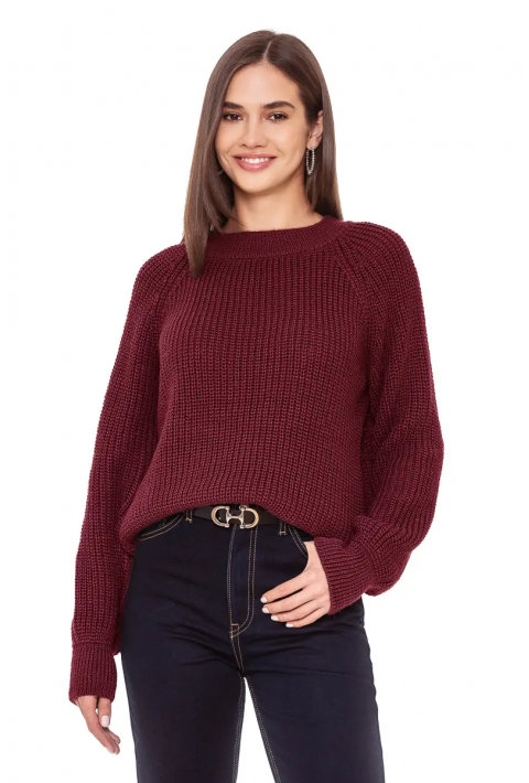Loose Knit Sweater Bordeaux