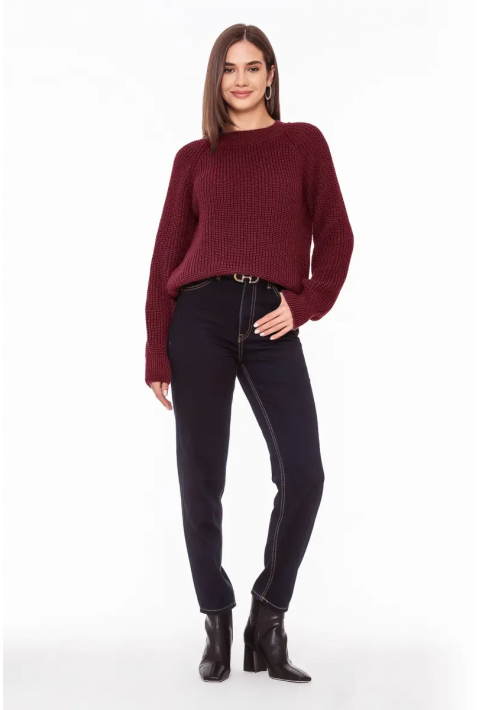 Loose Knit Sweater Bordeaux
