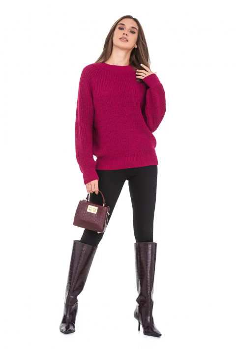 Loose Knit Sweater Red