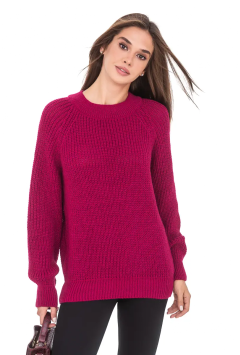 Loose Knit Sweater Red