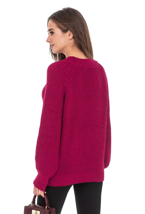 Loose Knit Sweater Red
