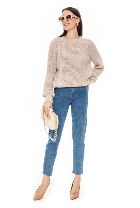 Loose Knit Sweater  Light  beige