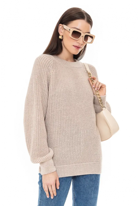 Loose Knit Sweater  Light  beige