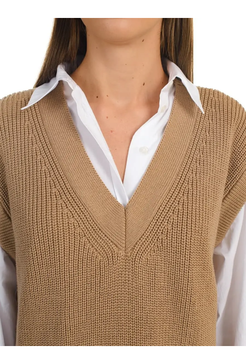 Knit Vest Beige