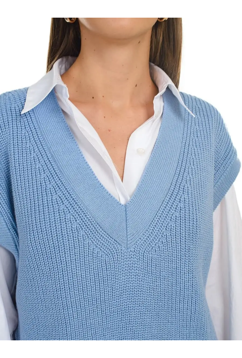Knit Vest Lyseblå