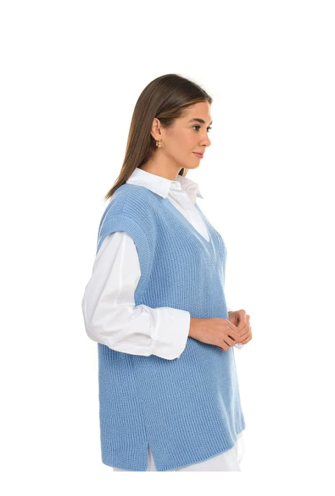 Knit Vest Lyseblå