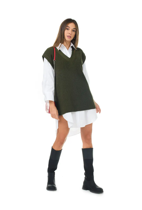 Knit Vest Army green