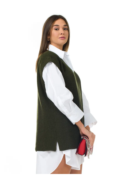 Knit Vest Army green
