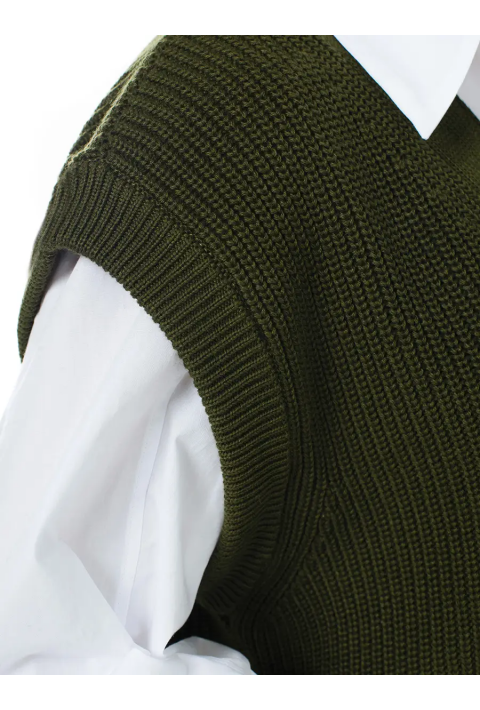 Knit Vest Army green