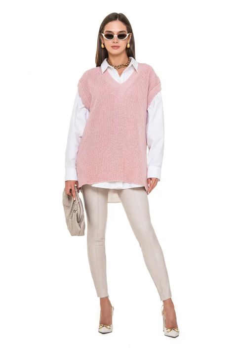 Knit Vest Rose