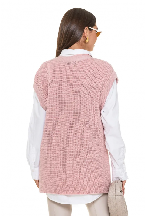 Knit Vest Rose