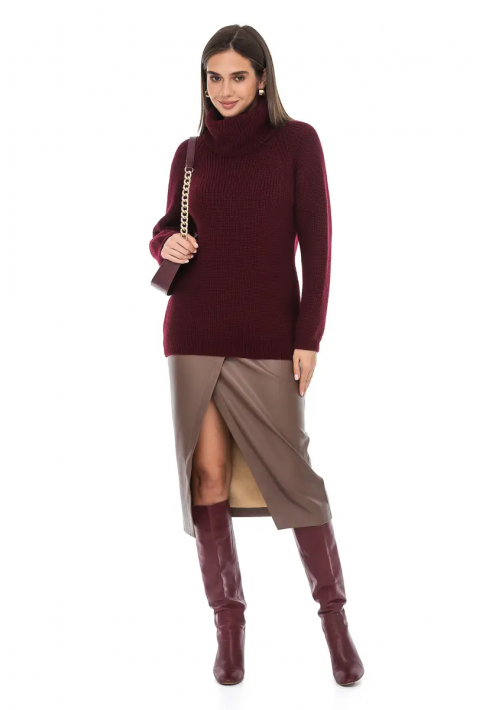 Loose Knit Sweater Bordeaux