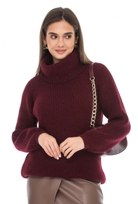 Loose Knit Sweater Bordeaux