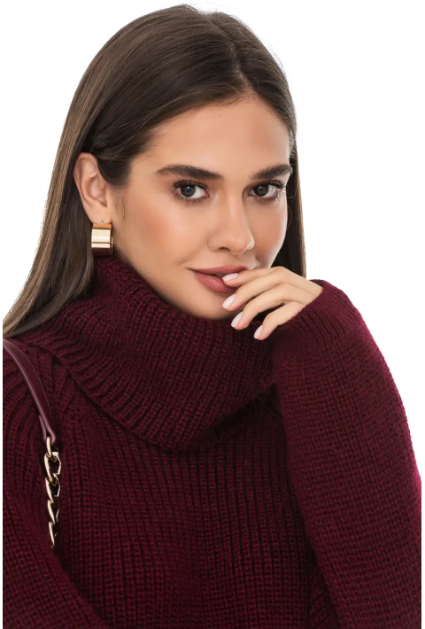 Loose Knit Sweater Bordeaux