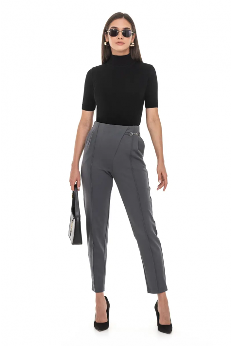 Turtleneck knit pullover Black