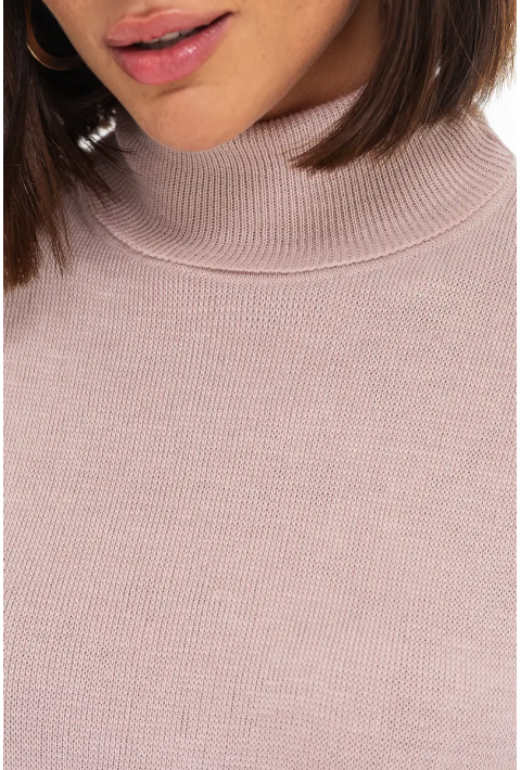 Turtleneck knit pullover Rose