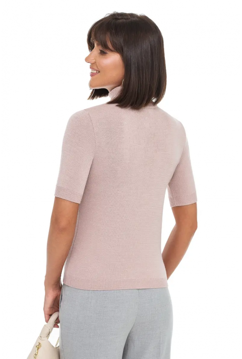 Turtleneck knit pullover Rose