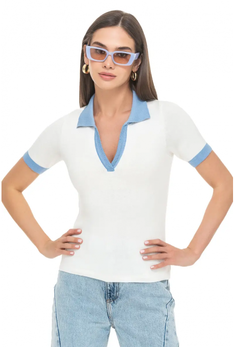 Knit T-Shirt  Cream