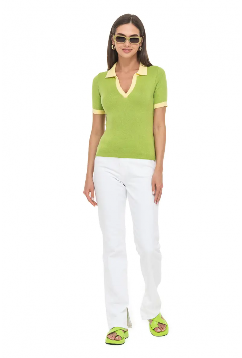 Knit T-Shirt  Light green