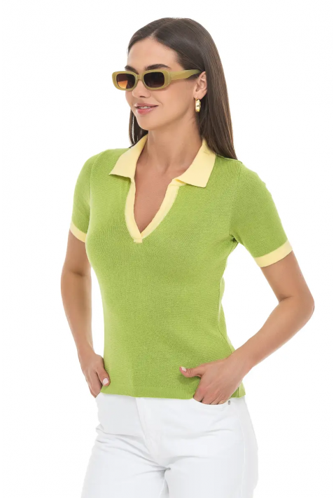 Knit T-Shirt  Light green