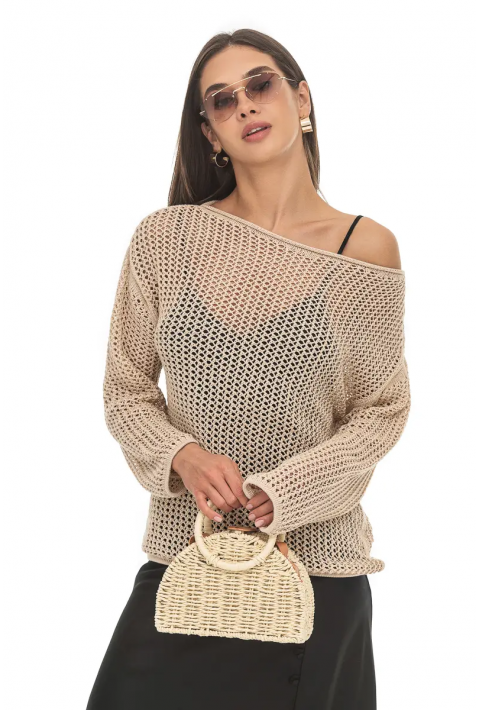 Openwork Knit Sweater