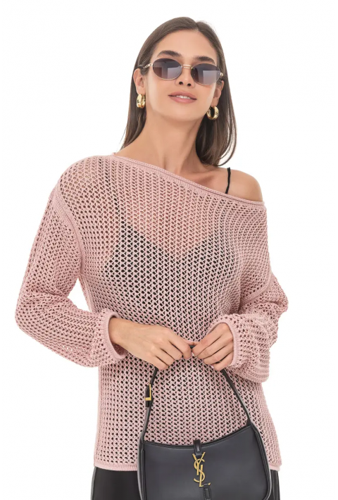 Openwork Knit Sweater