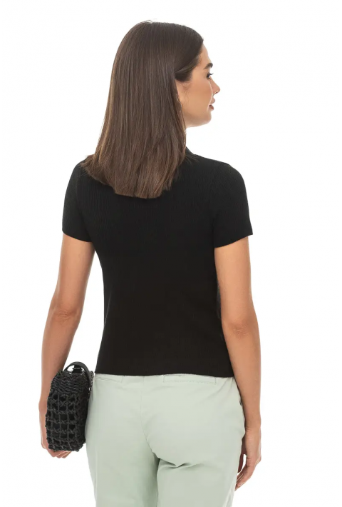 Knit T-Shirt Sort