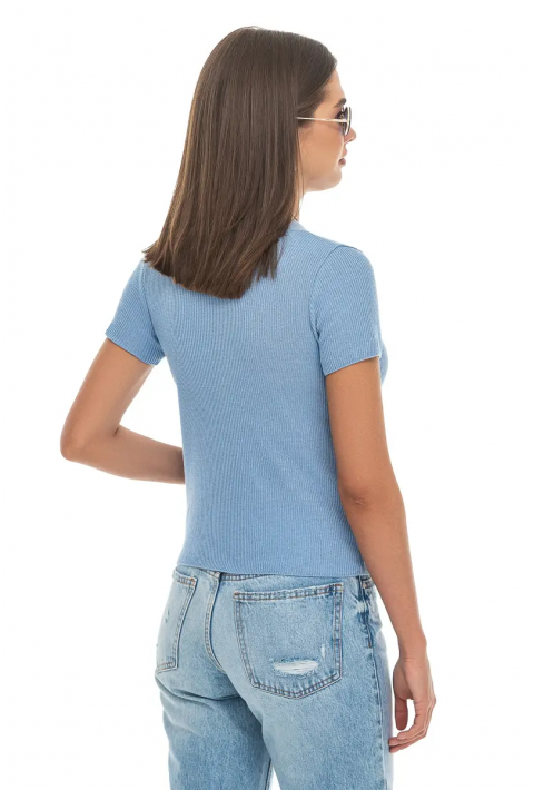 Knit T-Shirt  Light blue