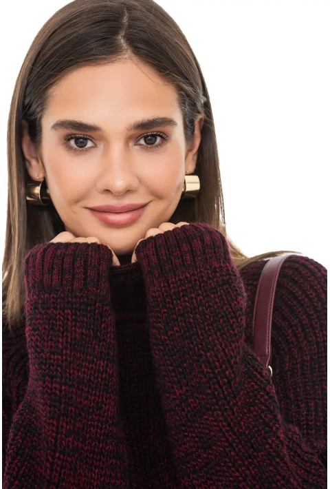 Loose Knit Sweater Bordeaux