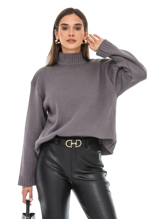 Oversize Knit Sweater Grey