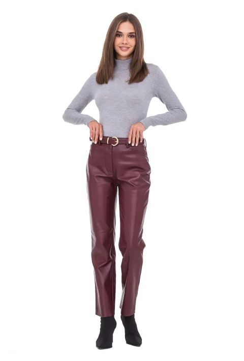 T-neck Knit Jumper Grey