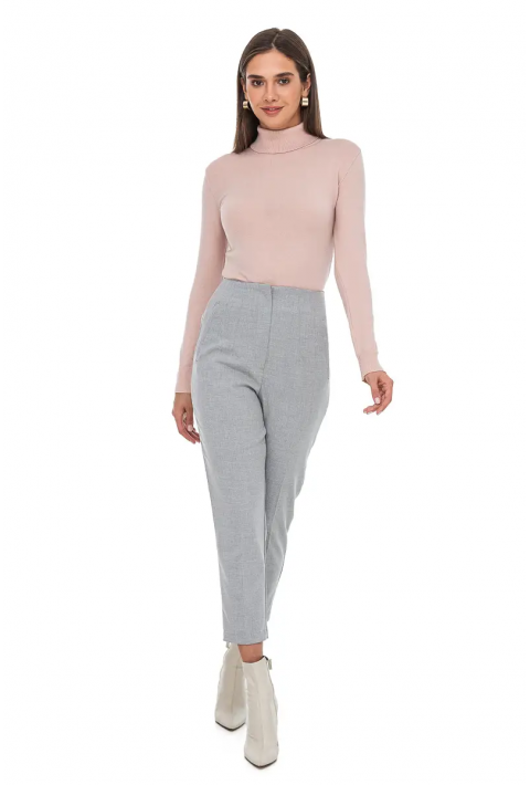 T-neck Knit Jumper Rose