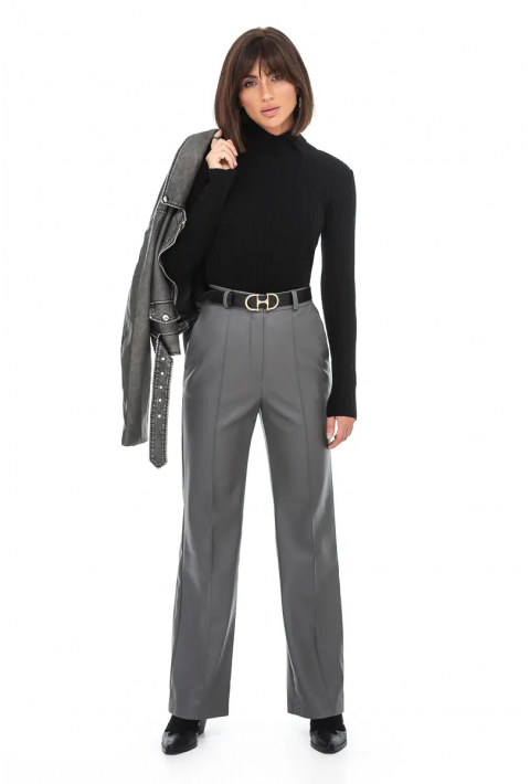 T-neck Knit Jumper Black