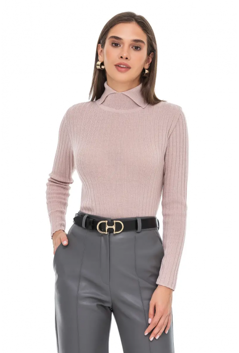 T-neck Knit Jumper