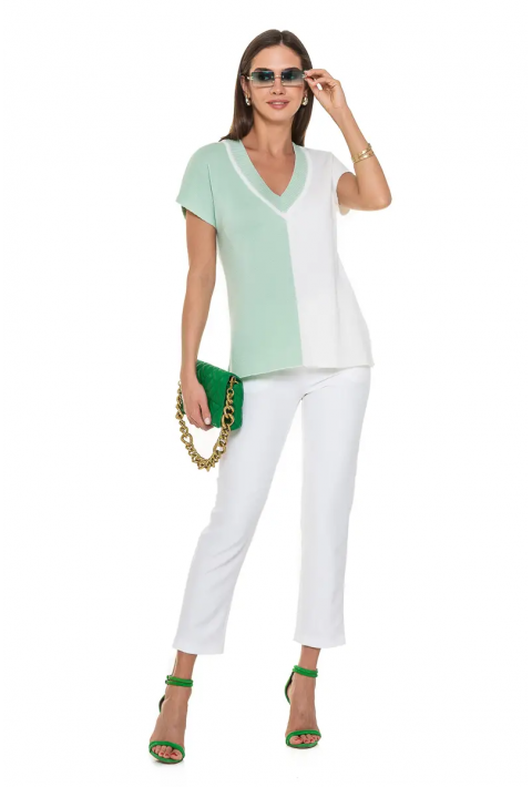Knit T-Shirt  Light green