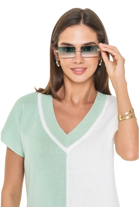 Knit T-Shirt  Light green