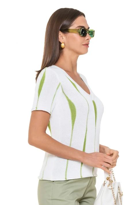 Knit T-Shirt Lysegrøn