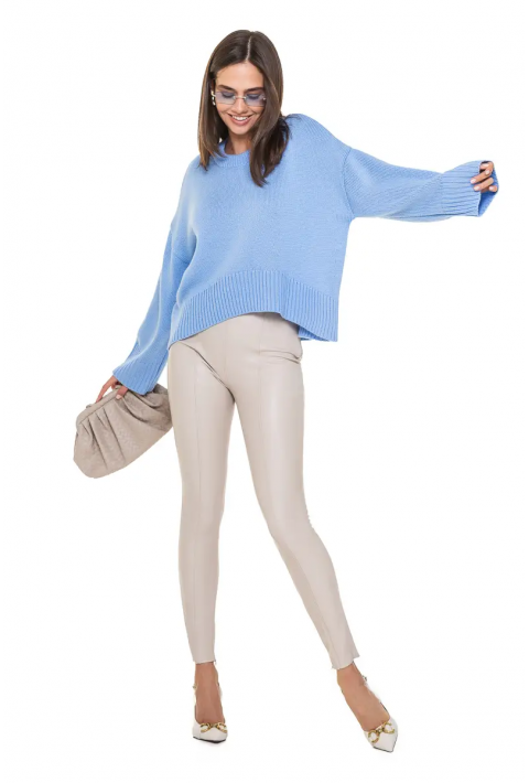 Oversize Knit Sweater Light blue