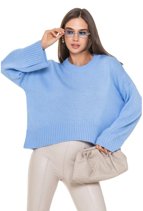 Oversize Knit Sweater Light blue