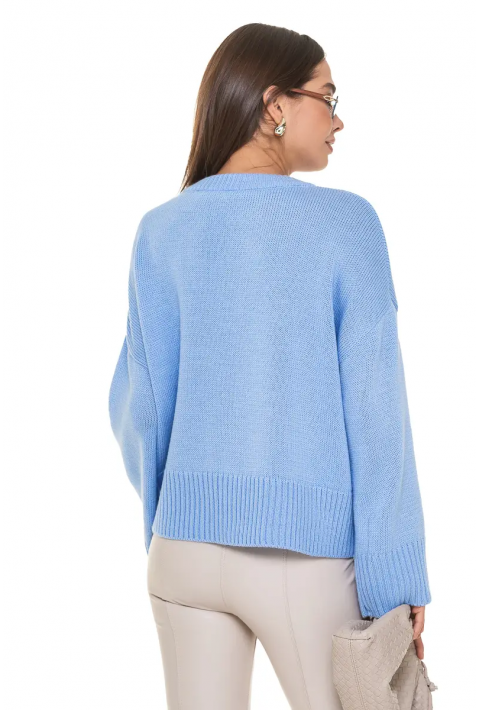 Oversize Knit Sweater Light blue