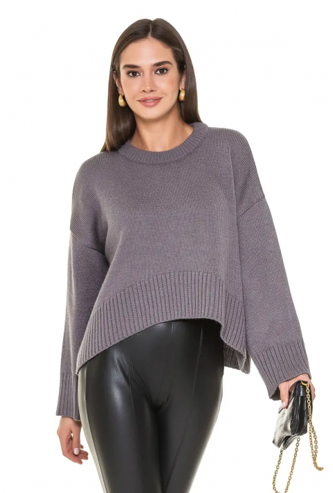 Oversize Knit Sweater Grey