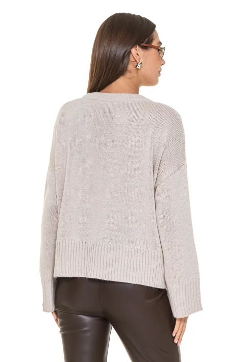 Oversize Knit Sweater Beige