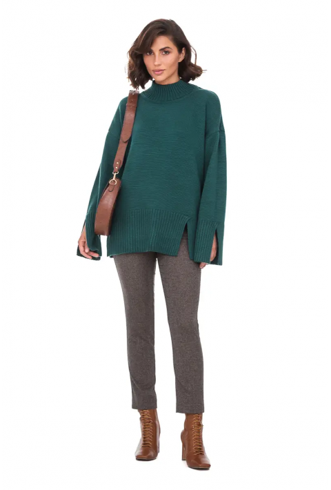 Oversize Knit Sweater Dark green