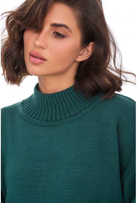 Oversize Knit Sweater Dark green