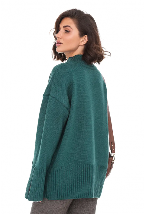 Oversize Knit Sweater Dark green
