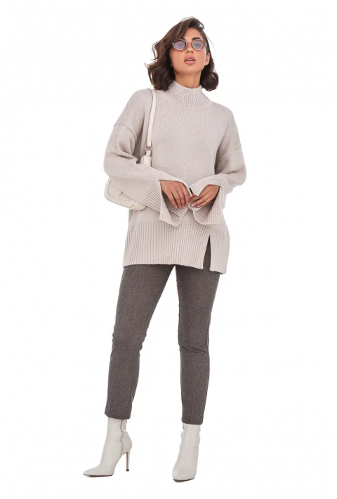 Oversize Knit Sweater Beige
