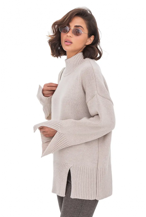 Oversize Knit Sweater Beige