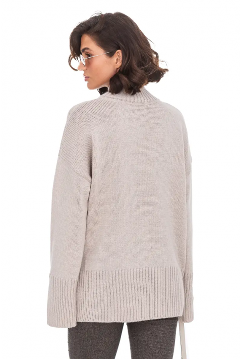 Oversize Knit Sweater Beige
